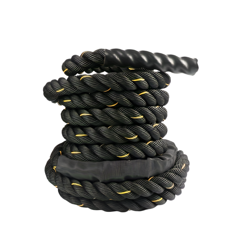 1pc Combat Rope for Core Strength Training - 6m Physical Fitness Rope(Black)-0