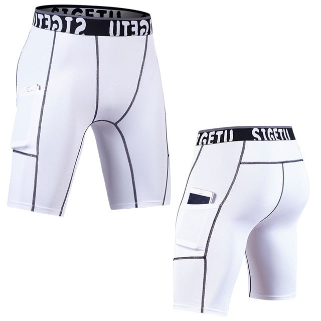 High Elastic GYM Shorts Men Dry Fit Running Shorts Football Phone Pocket Design Fitness Sport Shorts Workout Short Leggings-5