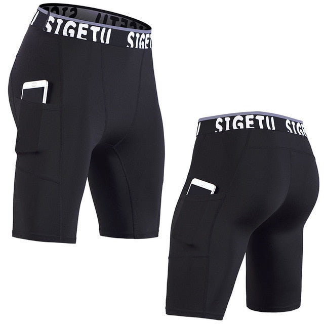 High Elastic GYM Shorts Men Dry Fit Running Shorts Football Phone Pocket Design Fitness Sport Shorts Workout Short Leggings-11