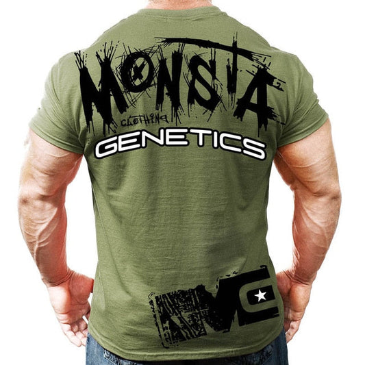 Printed Running T Shirt Men Cotton Sport Gym Shirt Men Fitness Top Workout Clothing Sportswear Jogging Training Sports Tshirt-20