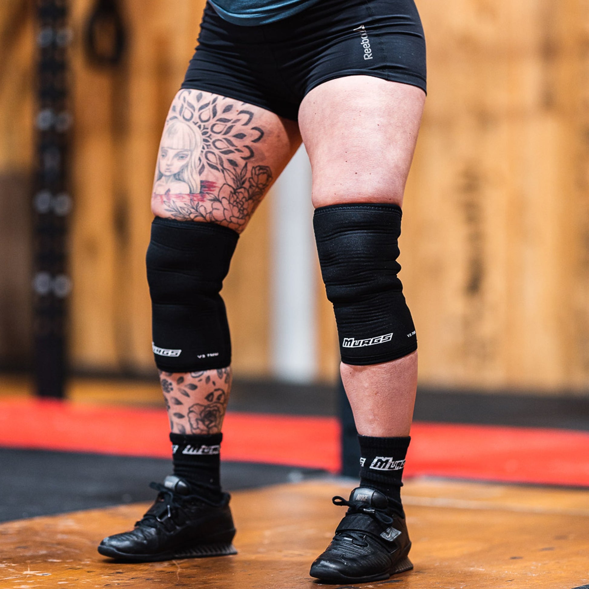 V3 7mm Knee Sleeves - Black (Pair)-3