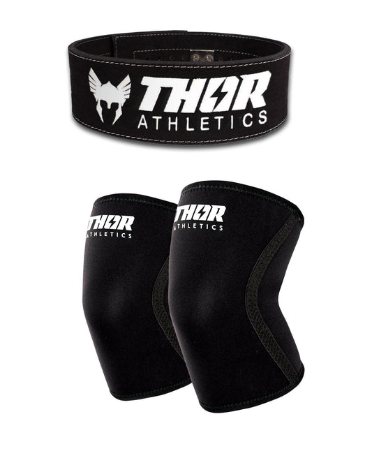 10mm Lifting Belt + 7mm Knee Sleeves | Zwart | Thor Athletics-0