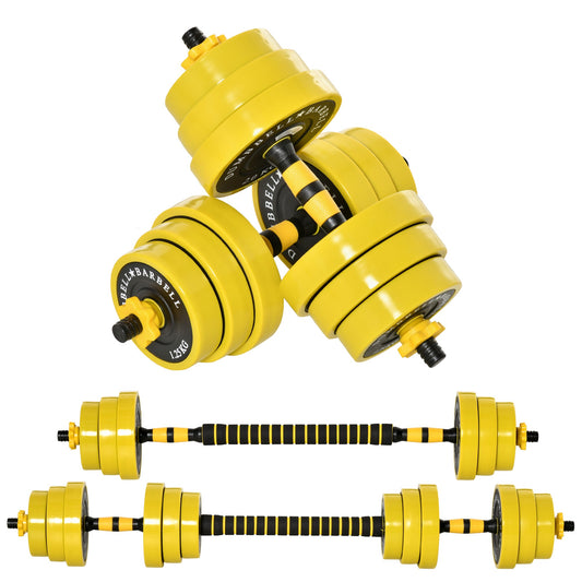 20KGS Dumbbell & Barbell Adjustable Set Plate Bar Clamp Rod Home Gym Sports Area Exercise Ergonomic-0