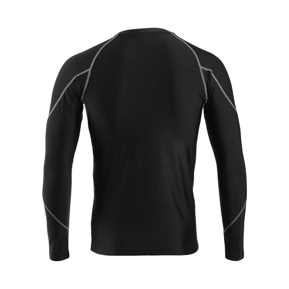 Men Winter Compression Shirt Warm Up Fleece Gym Shirts  Long Sleeve Sportswear Running Tights Workout Shirt Dry Fit-1