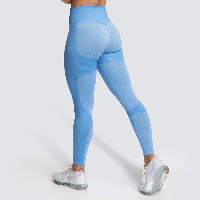 Yoga Pants Seamless Women Sports Leggings Fitness Solid Athletic Workout Long Tights Gym Running Trousers Bodybuilding-9