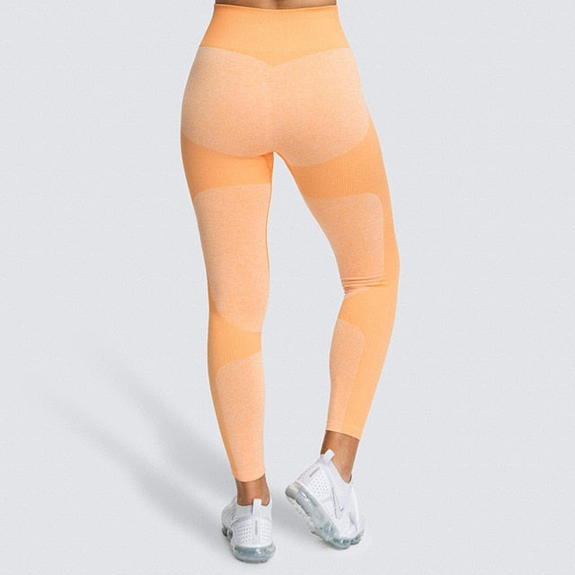 Yoga Pants Seamless Women Sports Leggings Fitness Solid Athletic Workout Long Tights Gym Running Trousers Bodybuilding-2