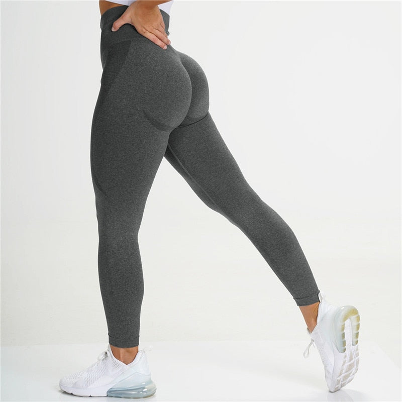 Women Seamless Yoga Pants High Waist Highly Stretchy Gym Workout Fitnesss Leggings Female Sports Trousers-2