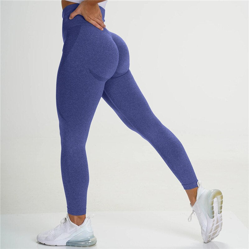 Women Seamless Yoga Pants High Waist Highly Stretchy Gym Workout Fitnesss Leggings Female Sports Trousers-3