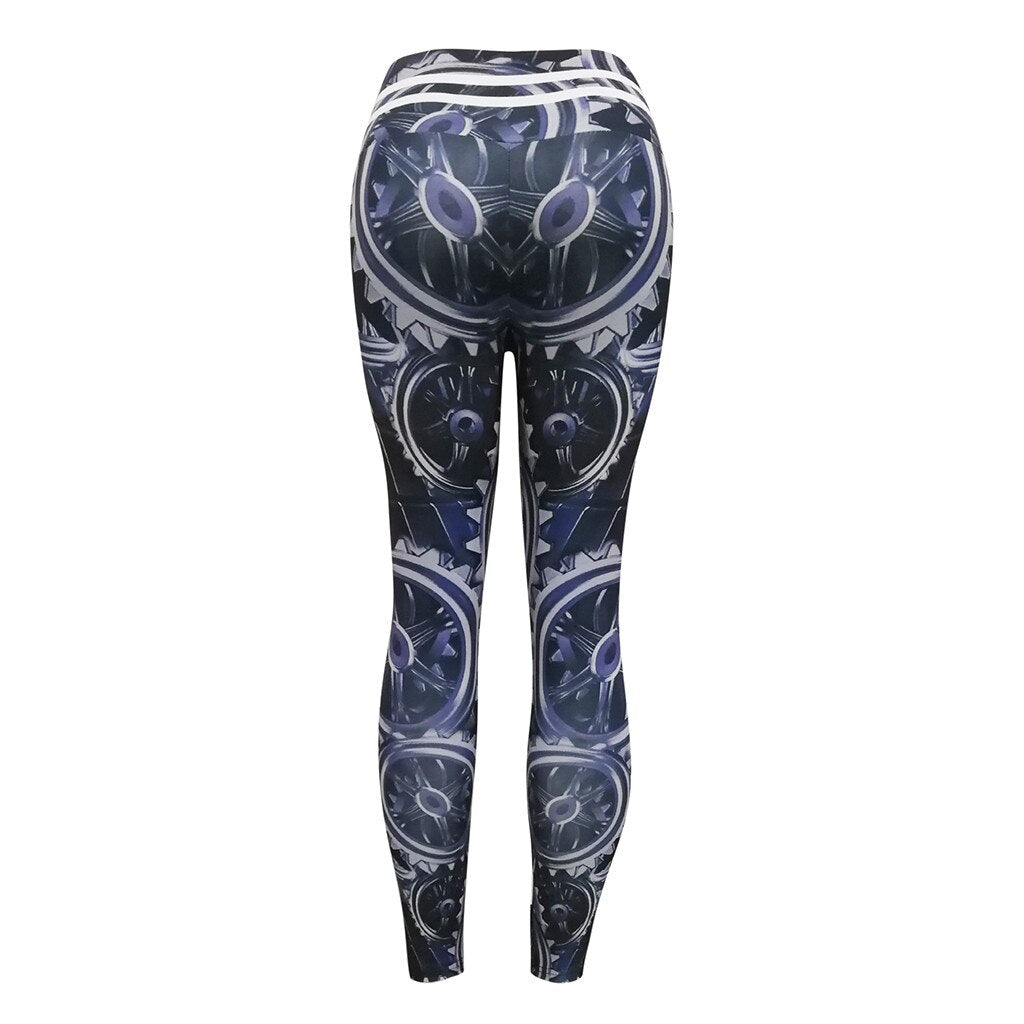 Leggings sport women fitness Print High Waist Leggings Fitness Sports Running Yoga Athletic Pants sport leggings-3