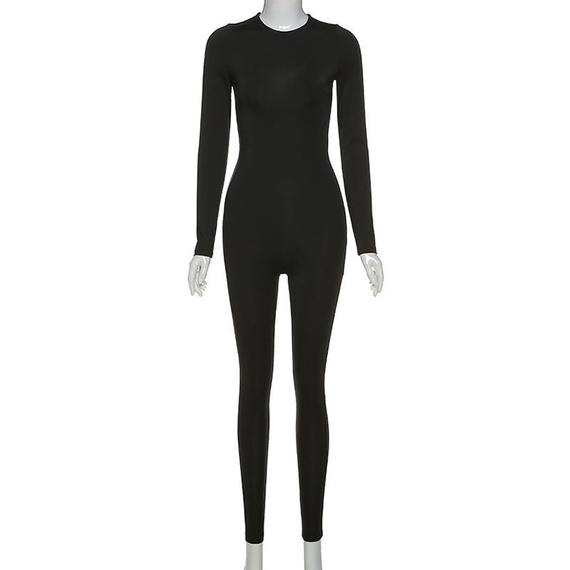 Women Sport Suit Yoga Set Long-sleeved Slim High-waist Hip-lifting Sports Jumpsuit Jogging Fitness Overalls-1