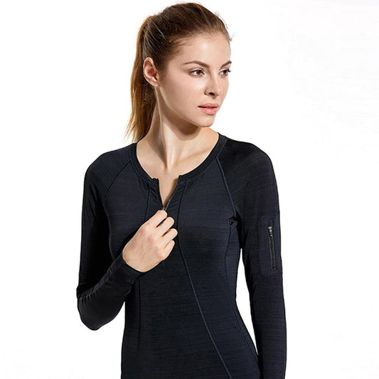 Women Active Long Sleeve Top Workout Shirts Sports Tops Gym Sports Top-0