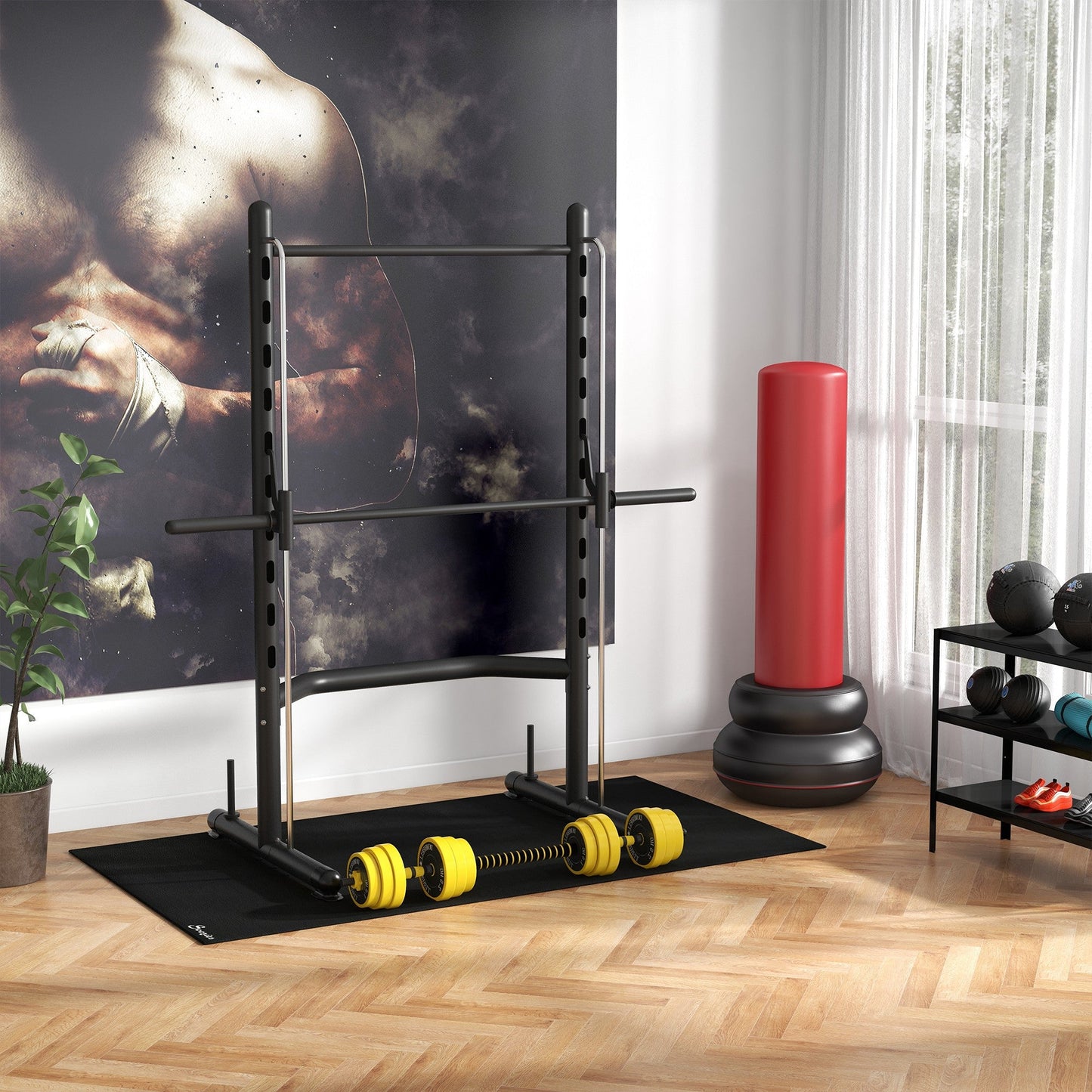 25KG Dumbbell & Barbell Adjustable Set Plate Bar Clamp Rod Home Gym Sports Area Exercise Ergonomic-1